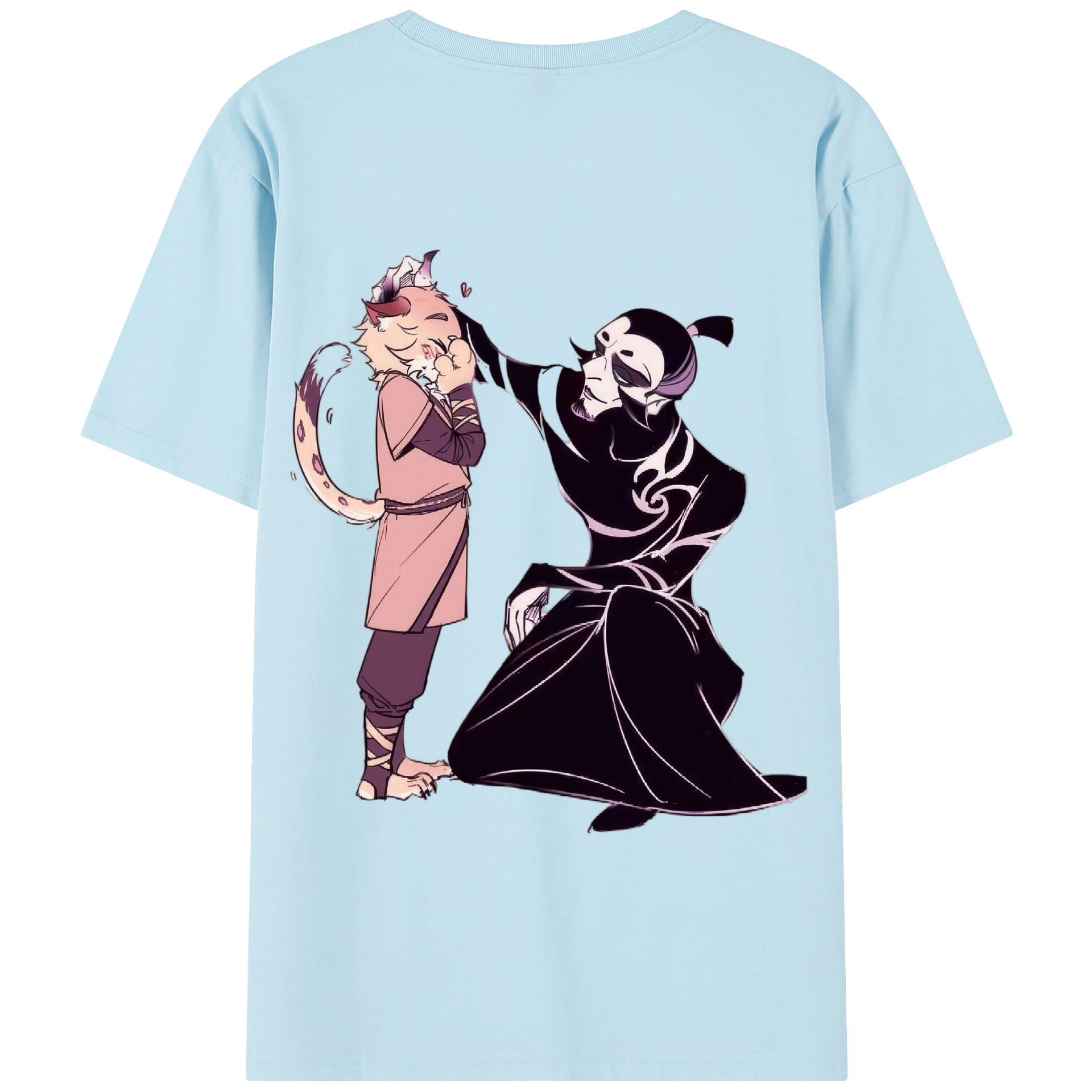 （画像用） Ne Zha 2 ナタ 魔童の大暴れ 綿100％半袖Tシャツ（背面プリント）
